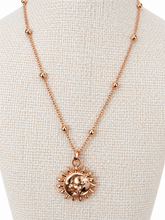Cargar imagen en el visor de la galería, Celestial Sun &amp; Moon Medallion with Ball Chain Necklace