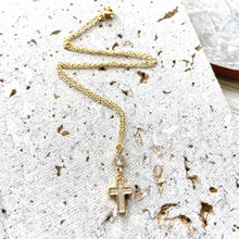 Load image into Gallery viewer, Delicate Gold Cross Pendant Necklace - Minimalist Faith Jewelry