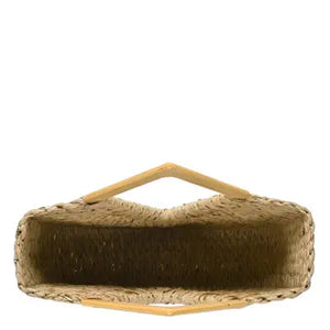 Camel Woven Straw Tote