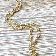 Crystal Clear Gold Layering Necklace
