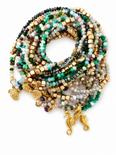 Load image into Gallery viewer, Mix &amp; Match Coastal Charm Bracelet Stack | Handmade Crystal Beaded Bracelets