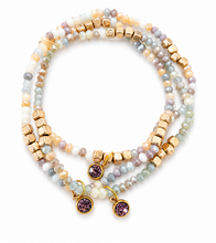 Load image into Gallery viewer, Mix &amp; Match Coastal Charm Bracelet Stack | Handmade Crystal Beaded Bracelets