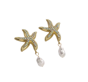 Gold Starfish Earrings