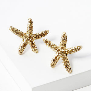 Crystal Paved Starfish Stud Earrings