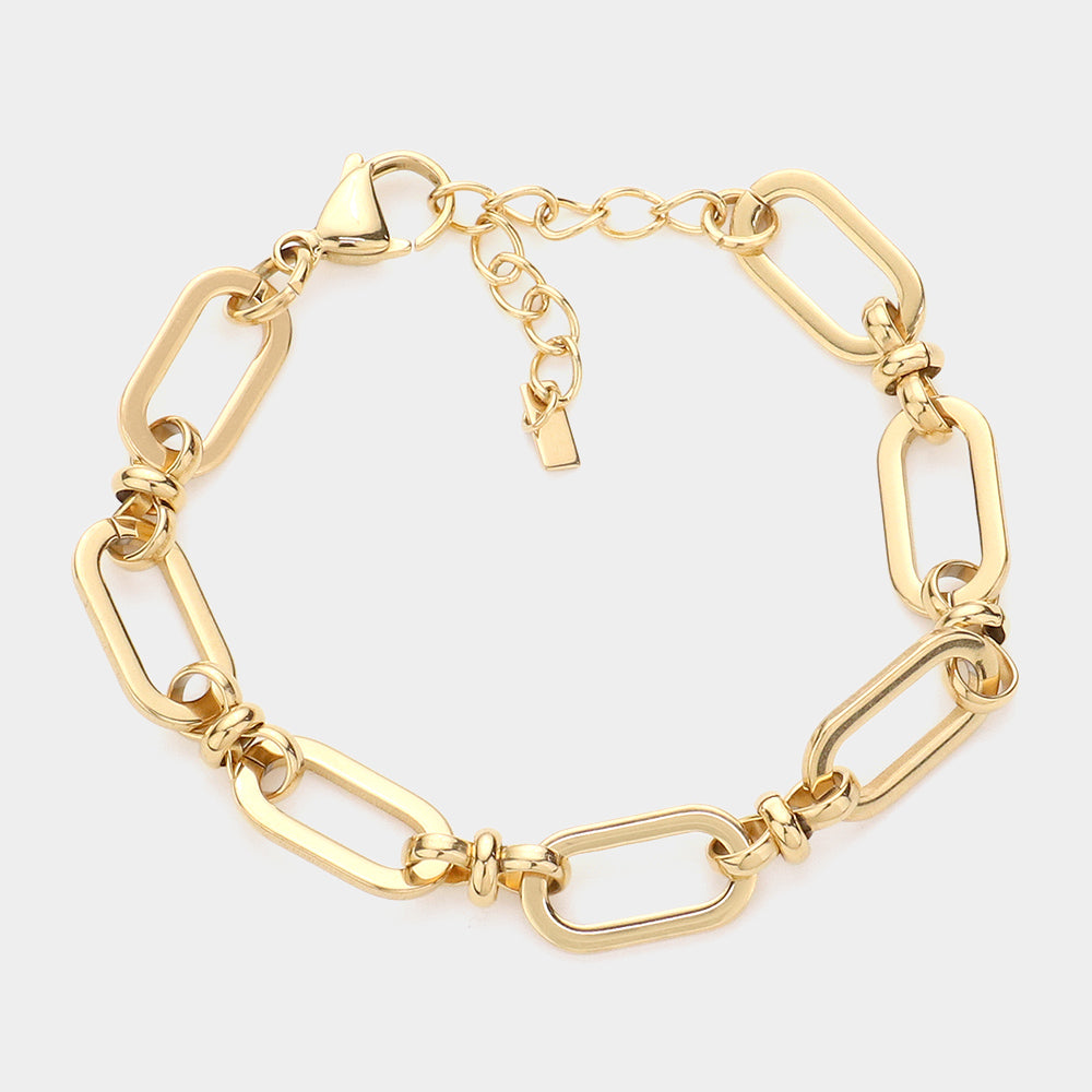 Gold Chain Link Bracelet