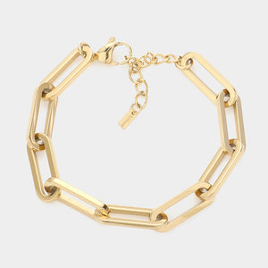 18K Gold Dipped Handmade Chain Link Bracelet