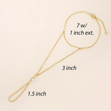 Load image into Gallery viewer, Gold Dipped Marquise CZ Stone Bezel Chain Hand Chain Bracelet