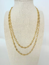 Load image into Gallery viewer, Two-layer gold crystal chain necklace 