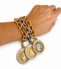 Load image into Gallery viewer, Roman Coin Medallion Bracelet