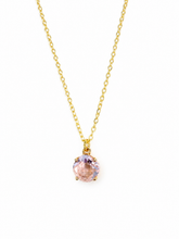 Cargar imagen en el visor de la galería, Pink Crystal Necklace Dainty Jewelry Crystal Gold Necklace