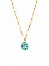 Cargar imagen en el visor de la galería, Aquamarine Crystal Necklace Dainty Jewelry Crystal Gold