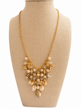 Load image into Gallery viewer, Gold Charm Necklace with Seashell Charms