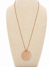 Load image into Gallery viewer, Rose Gold Coin Medallion Necklace