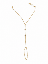 Load image into Gallery viewer, CZ Stone Bezel Hand Chain Bracelet