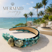 Cargar imagen en el visor de la galería, Vintage Teal Sequins Mermaid Headband