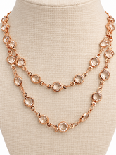 Cargar imagen en el visor de la galería, Rose Gold Crystal Layered Necklace