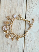 Load image into Gallery viewer, Starfish Shell Sea Life Coral Charm Station Bracelet