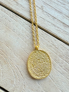 Gold Calendar Medallion
