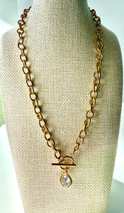 Swarvoski Crystal Toggle Chain Necklace