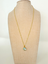 Load image into Gallery viewer, Aquamarine Crystal Necklace Dainty Jewelry Crystal Gold