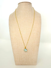 Load image into Gallery viewer, Aquamarine Crystal Necklace Dainty Jewelry Crystal Gold