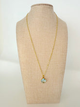Load image into Gallery viewer, Aquamarine Crystal Necklace Dainty Jewelry Crystal Gold