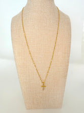 Cargar imagen en el visor de la galería, Gold Cross Necklace | Micro Pave Dainty CZ Pendant
