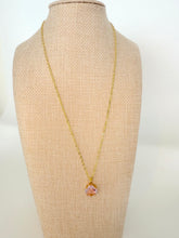 Cargar imagen en el visor de la galería, Pink Crystal Necklace Dainty Jewelry Crystal Gold Necklace