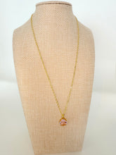 Cargar imagen en el visor de la galería, Pink Crystal Necklace Dainty Jewelry Crystal Gold Necklace