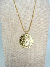 Load image into Gallery viewer, Celestial Dream Medallion Necklace – Gold Cosmic Statement Pendant