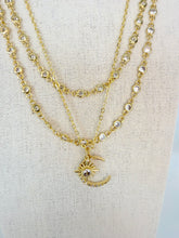 Load image into Gallery viewer, Crystal Clear Gold Layering Necklace