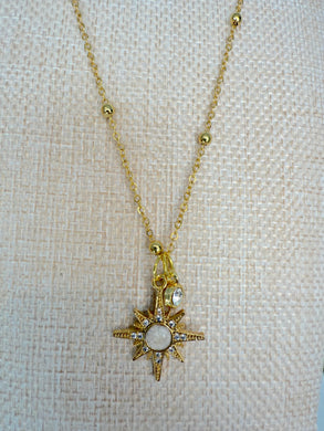 Celestial North Star Charm Necklace