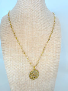 Gold Evil Eye Pendant Necklace - Dainty Protection Jewelry
