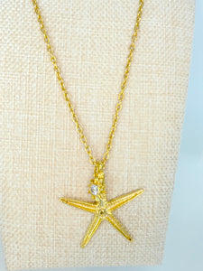 Golden Starfish Necklace
