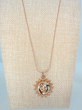 Cargar imagen en el visor de la galería, Celestial Sun &amp; Moon Medallion Necklace – Gold Statement Pendant