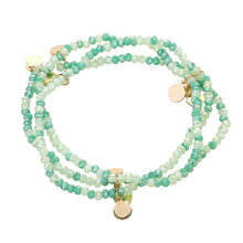 Load image into Gallery viewer, 6 PCS - Metal Disc Charm Faceted Beaded Stretch Multi Layered Bracelets