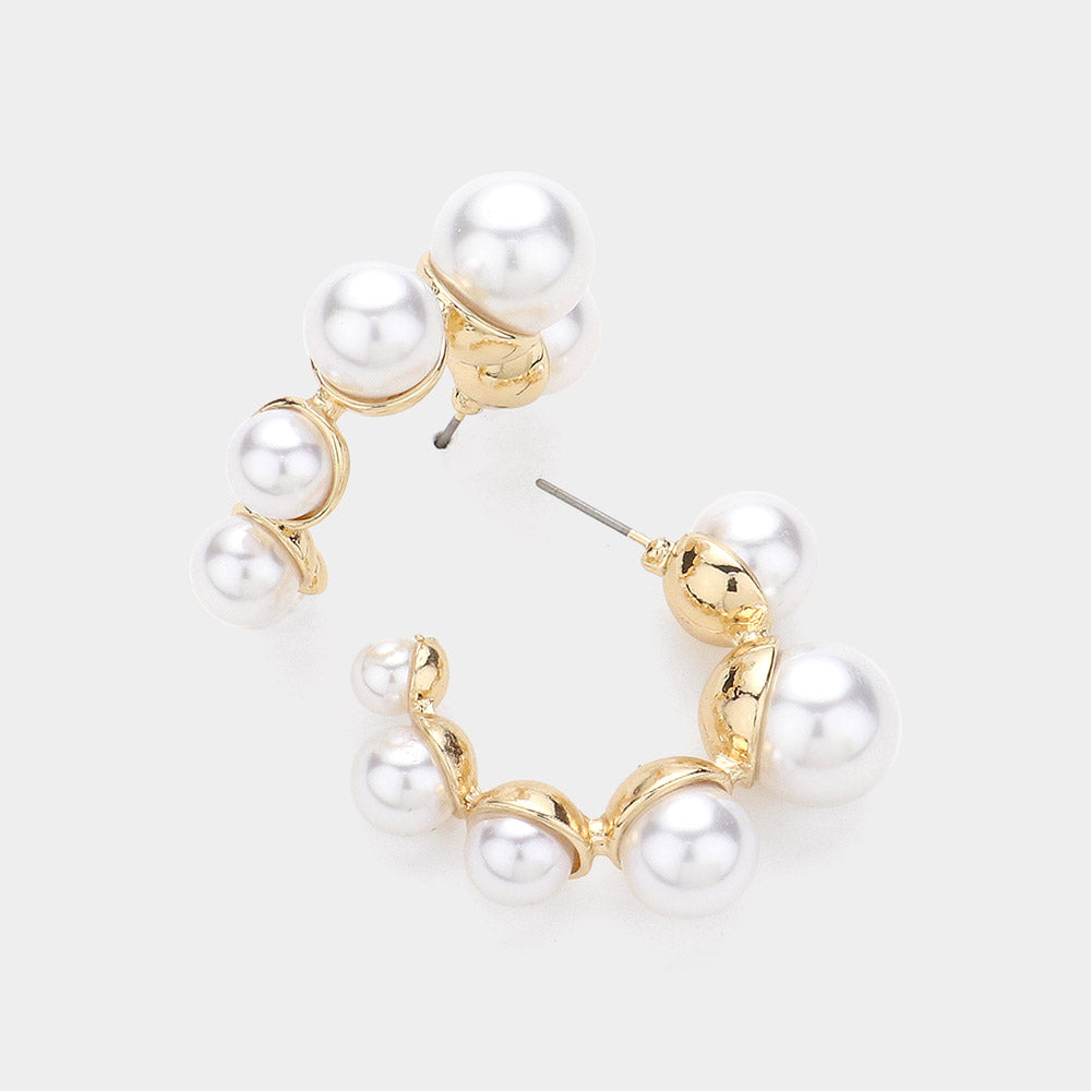 Pearl Hoop Earrings