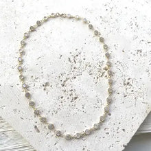 Load image into Gallery viewer, Gold Bezel Crystal Necklace - Dainty &amp; Layerable