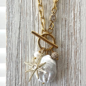 Fresh Water Pearl Star Necklace