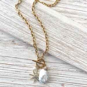 Fresh Water Pearl Star Necklace