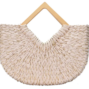 Camel Woven Straw Tote