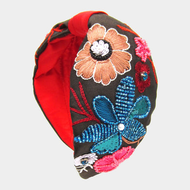 red bandana knot headband