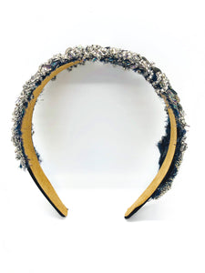 Vintage Iridescent Purple, Silver & Black Sequin Headband