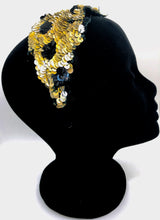 Load image into Gallery viewer, Vintage Gold &amp; Black Headband