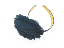 Load image into Gallery viewer, Black Chiffon Flower Headband