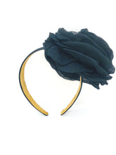 Load image into Gallery viewer, Black Chiffon Flower Headband