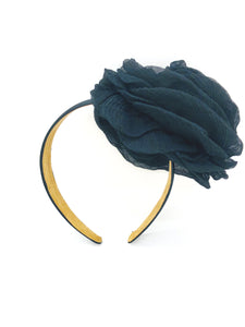 Black Chiffon Flower Headband