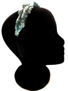 Vintage Teal Sequins Mermaid Headband