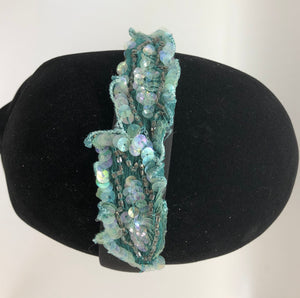 Vintage Teal Sequins Mermaid Headband