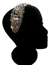 Cargar imagen en el visor de la galería, Vintage Iridescent Purple, Silver &amp; Black Sequin Headband